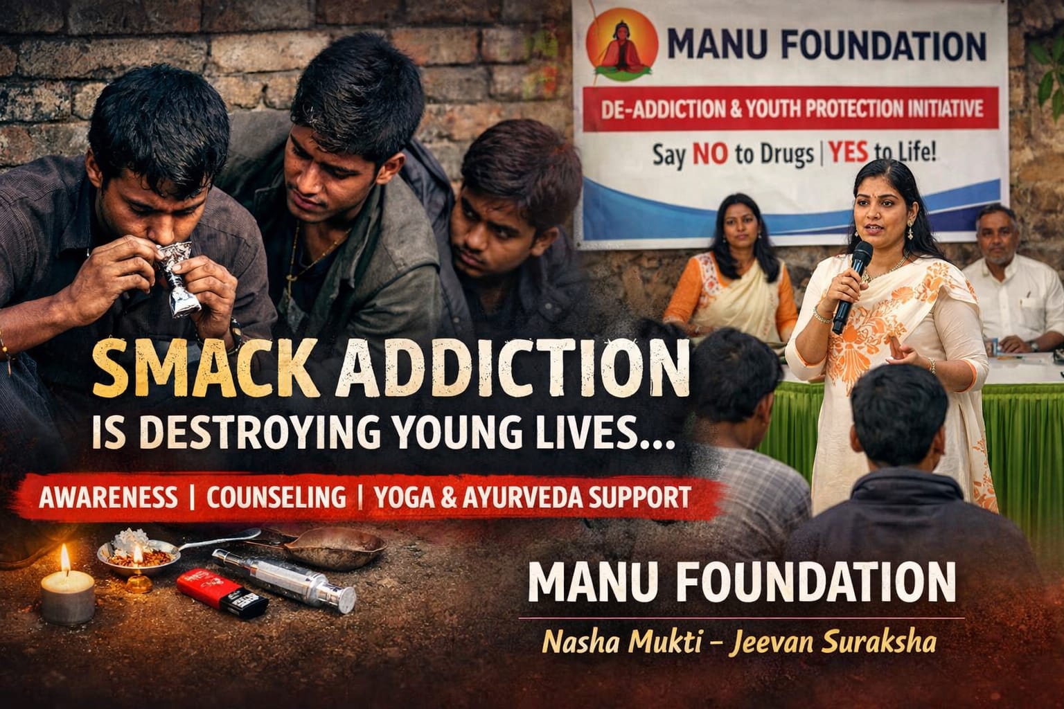 Youth Trapped in the Grip of Smack Addiction: Causes, Consequences, and the Role of Manu Foundation